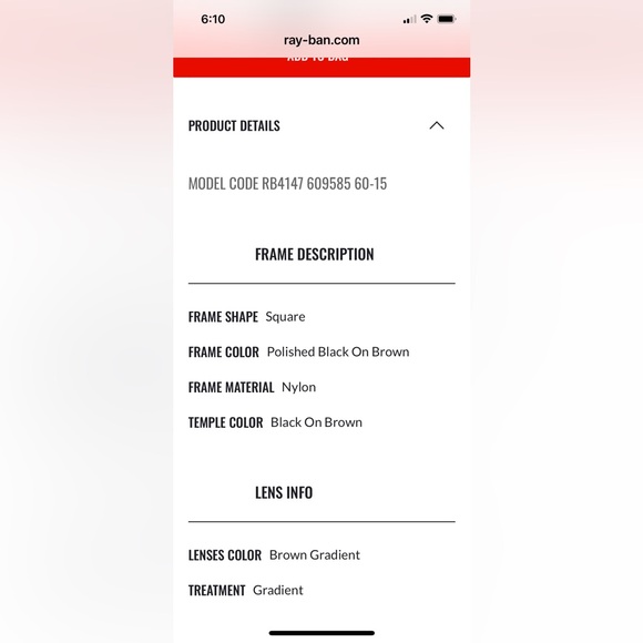 Ray-Ban Polarized Justin Sunglasses (Boyfriend) MODEL CODE RB4147 710/57 60-15. - Picture 2 of 4